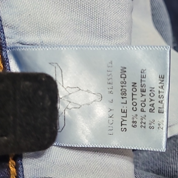 Lucky & Blessed Flares Dark Wash Leg Inserts - Picture 6 of 11